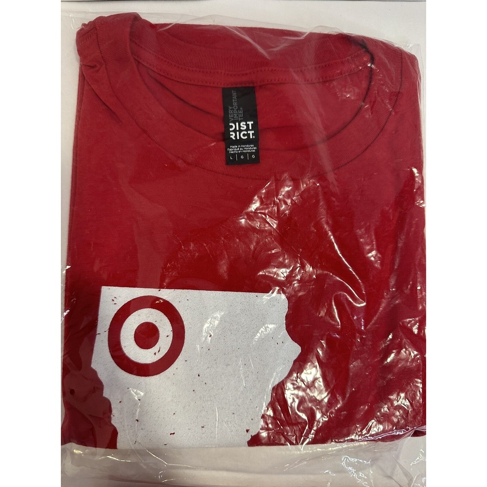 District Red Cotton Louisiana Target Logo Graphic T-Shirt‎ New Large - Picture 4 of 4